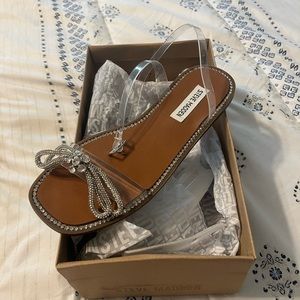 Rhinestone Steve Madden flat sandal